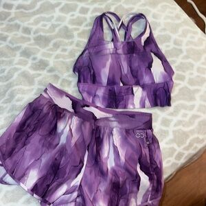 Cute Calia Tye-Dye Purple Workout Set